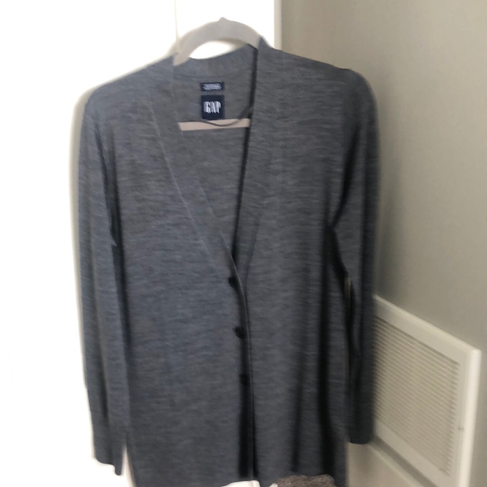 GAP Charcoal Knit Cardigan